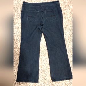💸$13 Basic Editions Woman High Waisted Flair Leg - 20W Blue Dark Denim